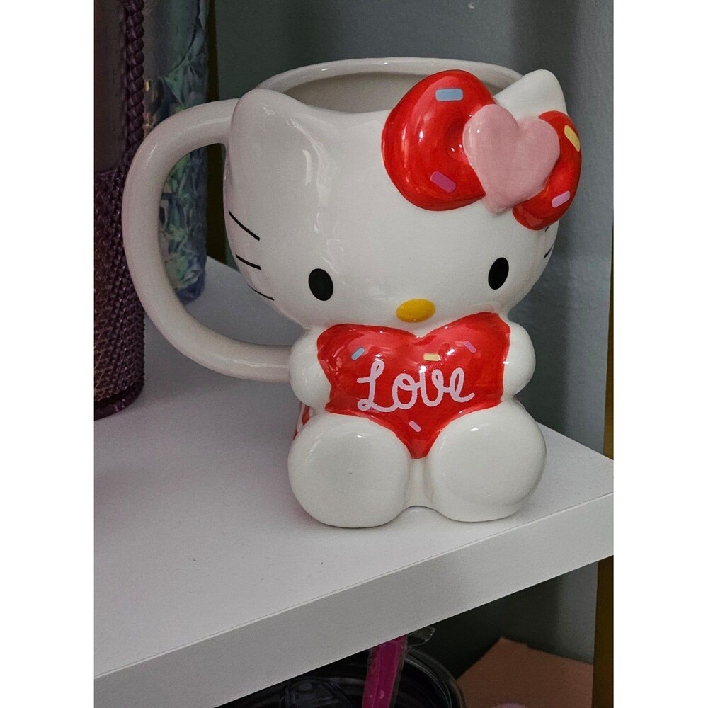 Hello Kitty Valentine's Love Heart Figural Mug